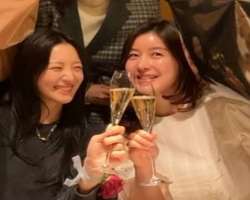 Claudia Kim consuming alcohol